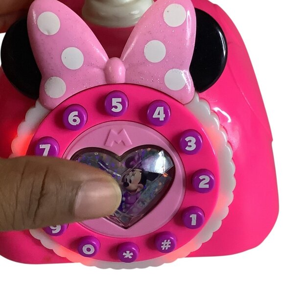 Disney Store Minnie Mouse Happy Helpers Phone Playset Lights‎ & Sounds Pink Toy - Picture 6 of 11